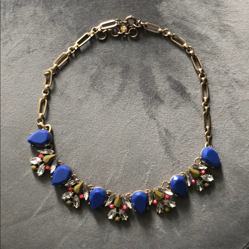 J. Crew Bronze and Blue Necklace